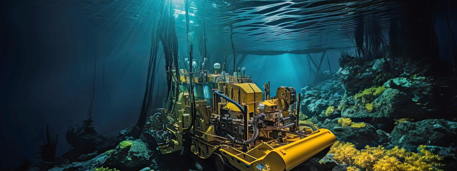 AI Rendition of Seabed Mining.  Credit: Iftikhar Alam/Dreamtime